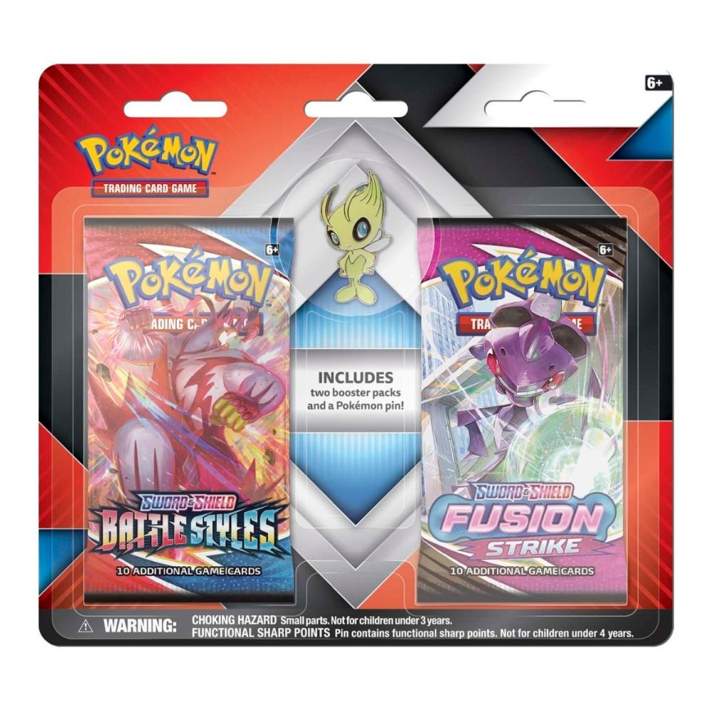 Pokemon 2 Booster Packs & Celebi Collector's Pin - English Sealed Prod FireleafTCG Pokemon 2 Booster Packs & Celebi Collector's Pin - English Sealed Prod FireleafTCG
