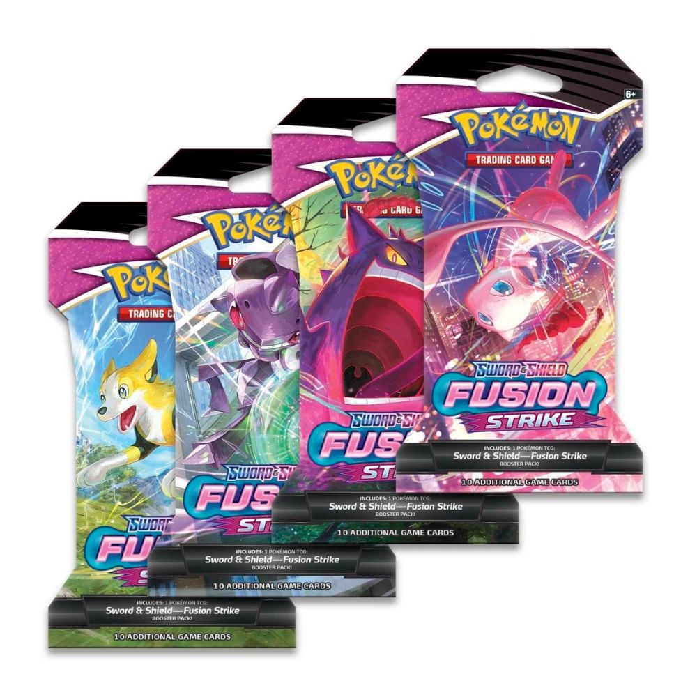 set of 4 Pokemon fusion Strike sleeved booster packs on fireleaftcg.com